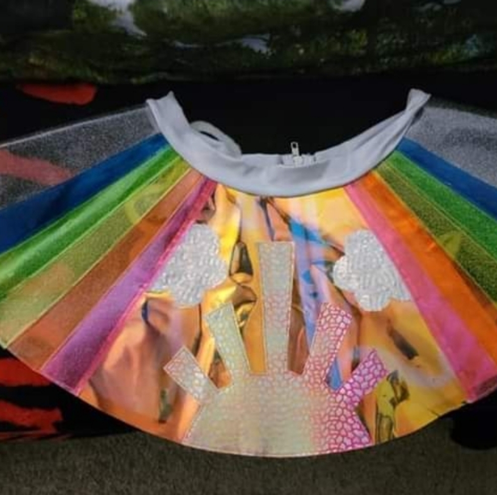 J Valentine 2XL vinyl rave skirt